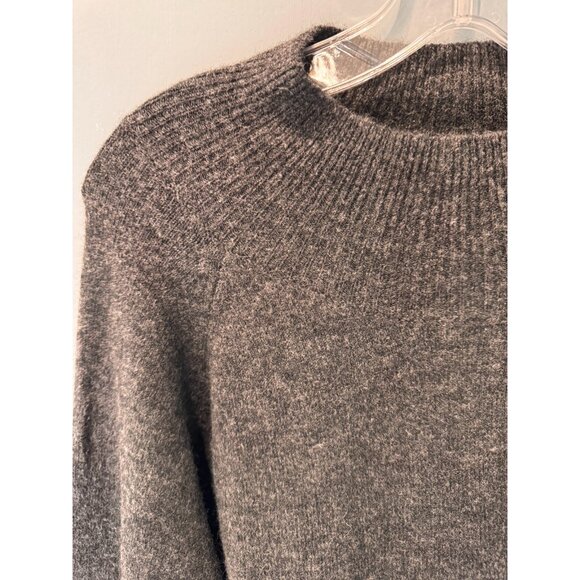 NWT Sadie & Sage Carson High Neck Sweater Dress in Charcoal Gray Womens Size L - Picture 3 of 9